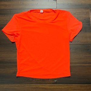 Vibrant Lava Orange Double Lined Crop